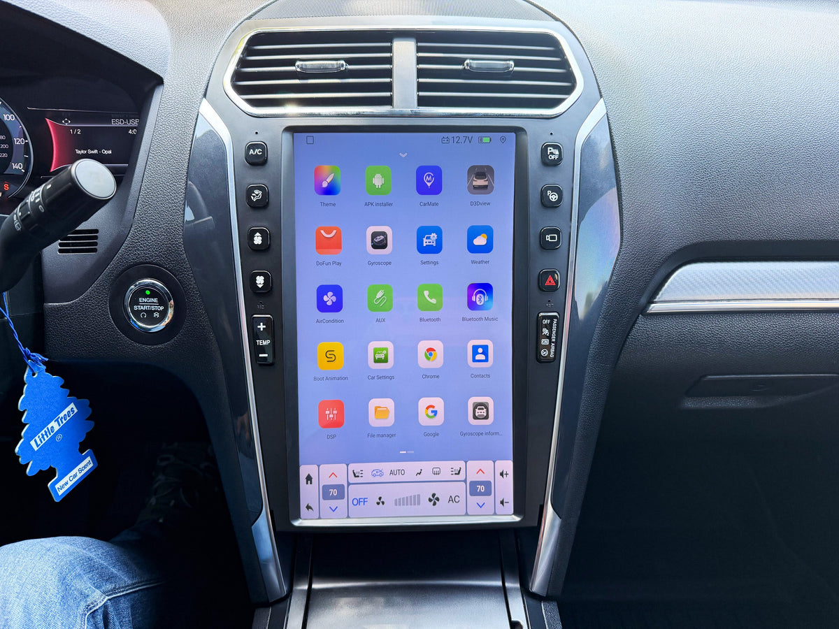 13.6" VERTICAL SCREEN ANDROID 13/14 Fast boot NAVIGATION RADIO FOR FORD EXPLORER 2011-2019