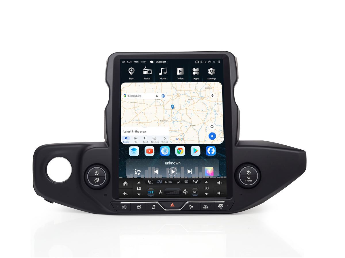 12.1/14.5” Android 13/14 Vertical Screen Navigation Radio for Jeep Wrangler JL 2018 - 2023