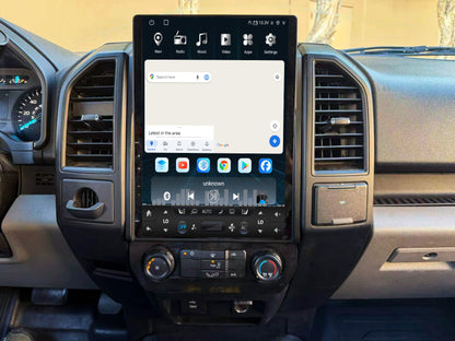 14.5” Android 14 Vertical Screen Navigation Radio for Ford F-150 F-250 F-350 F-450 F-550 2015-2020 Expedition 2018 - 2021