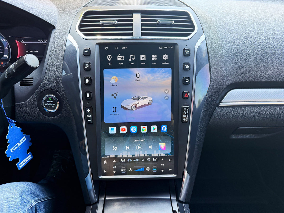 13.6" VERTICAL SCREEN ANDROID 13/14 Fast boot NAVIGATION RADIO FOR FORD EXPLORER 2011-2019