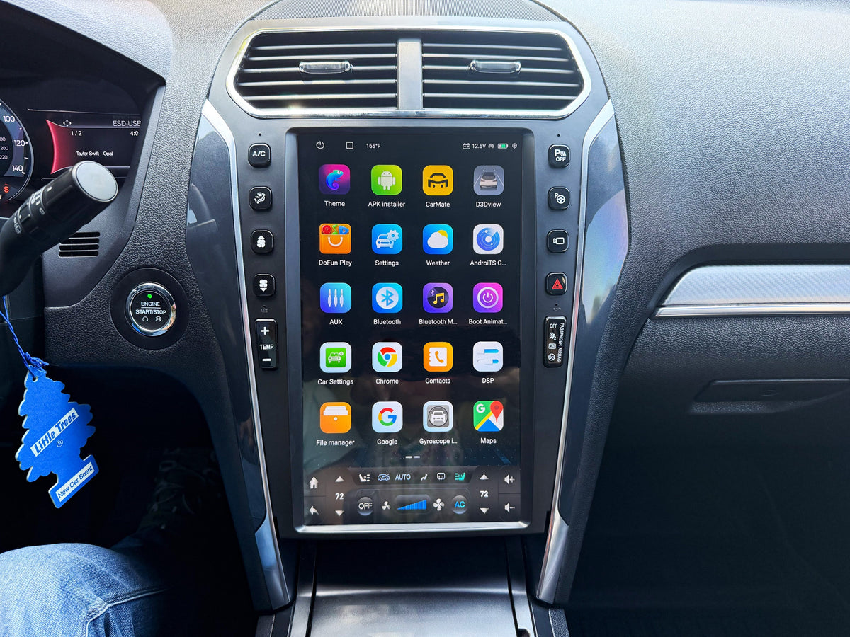 13.6" VERTICAL SCREEN ANDROID 13/14 Fast boot NAVIGATION RADIO FOR FORD EXPLORER 2011-2019