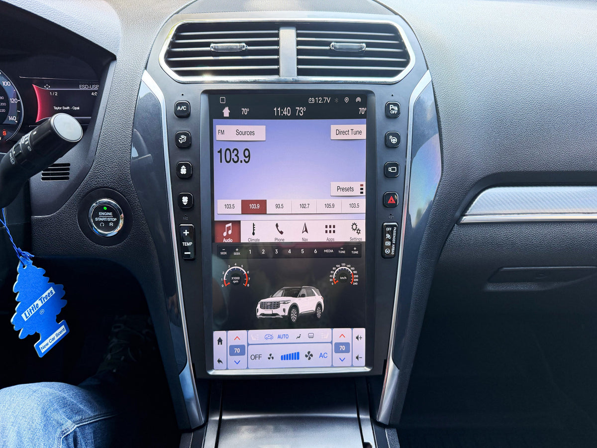 13.6" VERTICAL SCREEN ANDROID 13/14 Fast boot NAVIGATION RADIO FOR FORD EXPLORER 2011-2019