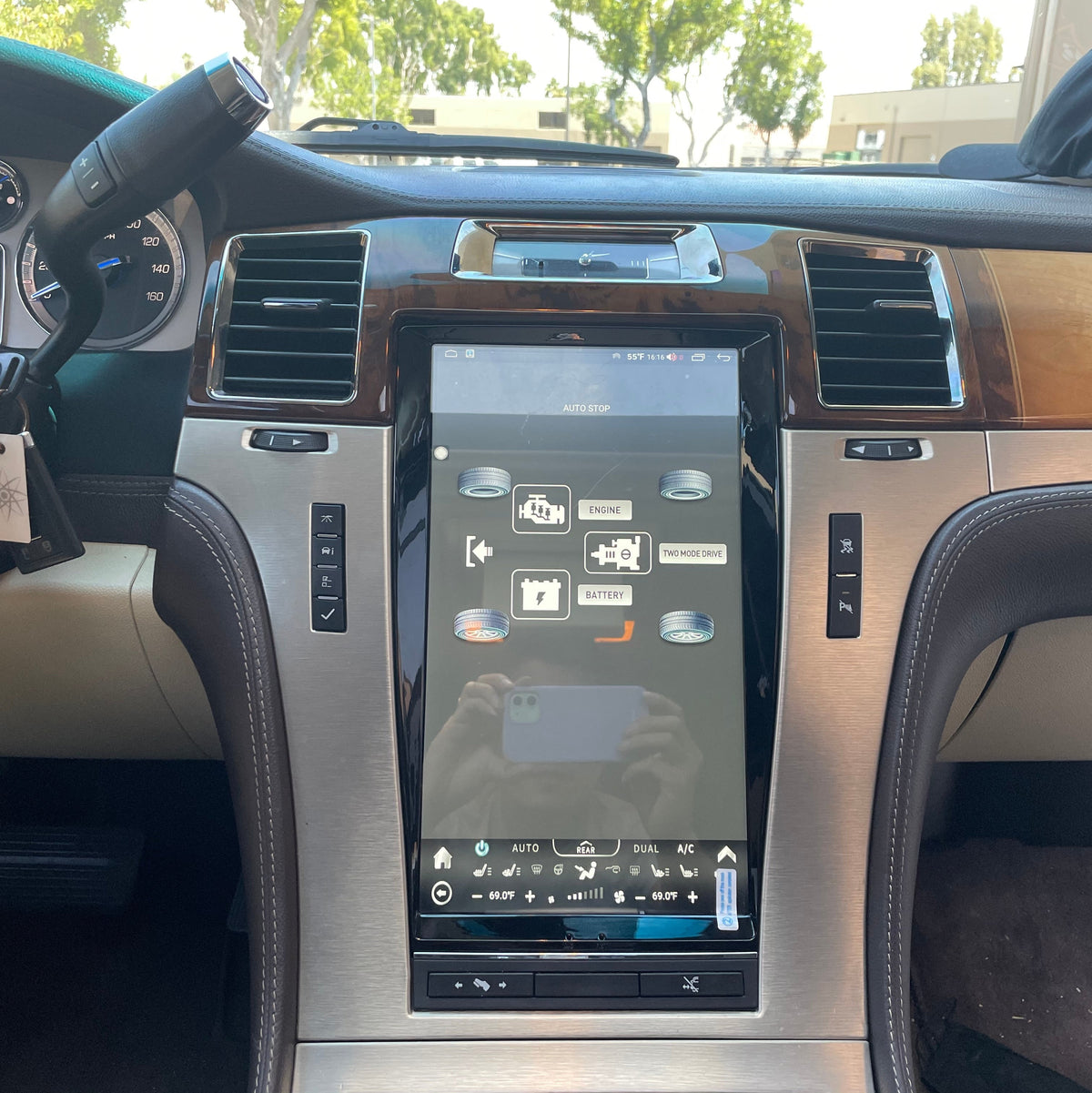 [ NEW ] 13.6" Android 13/14 VERTICAL SCREEN Navigation Radio for Cadillac Escalade 2007 - 2014