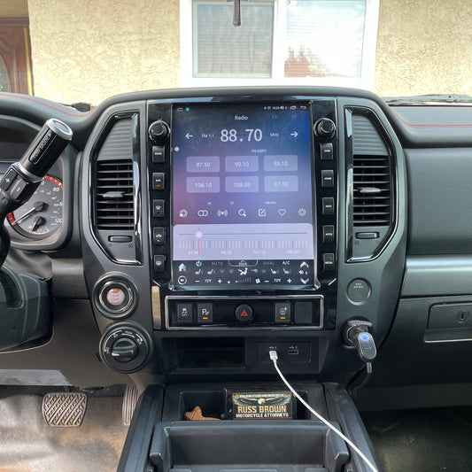 [Open box] 13” Android 12 Vertical Screen Navigation Radio for Nissan Titan (XD) 2020 - 2024 | Phoenix Automotive