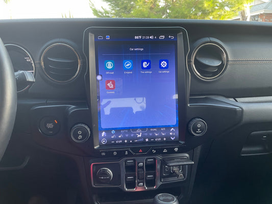 [Open box] 12.1” Android 10 /12/ 13/14 Vertical Screen Navigation Radio for Jeep Wrangler JL 2018 - 2023
