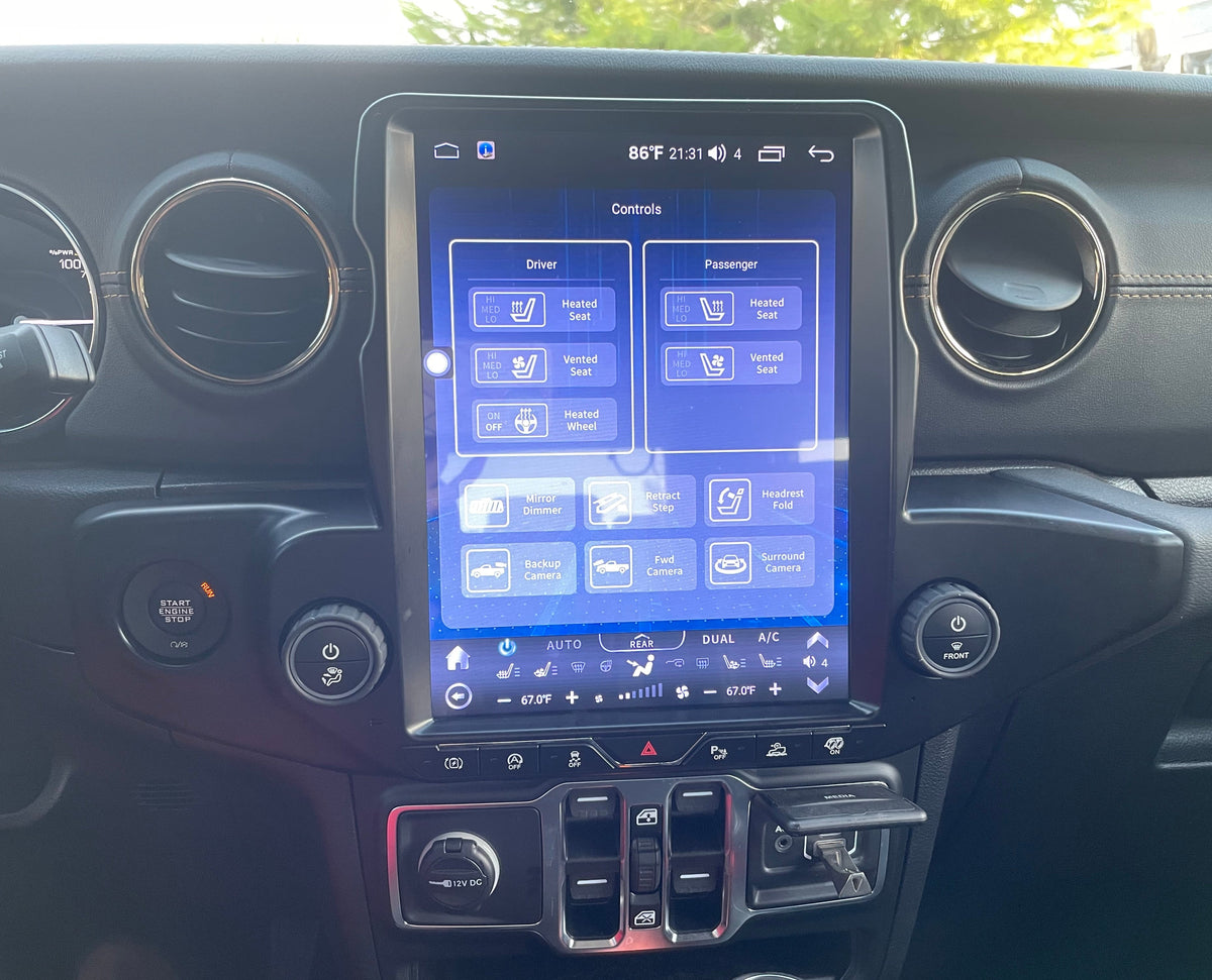 [ Hot-sale ] 12.1” Android 13 Vertical Screen Navigation Radio for Jeep Gladiator 2020 - 2023 | Phoenix Automotive