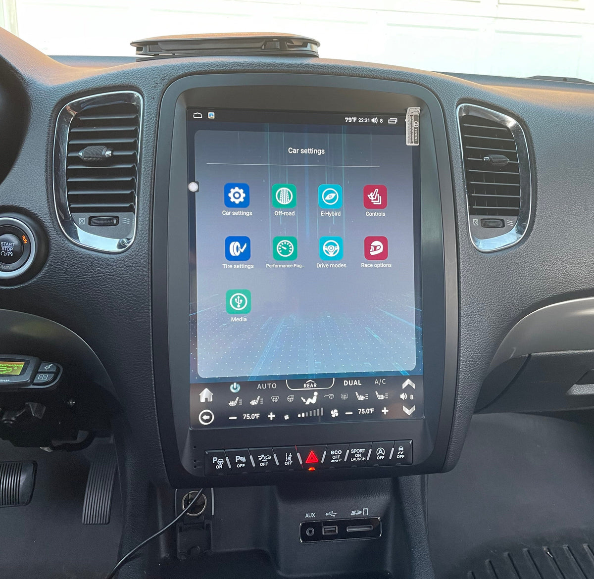 [Open box] 13” Android 12/13/14 Vertical Screen Navigation Radio for Dodge Durango 2011 - 2020