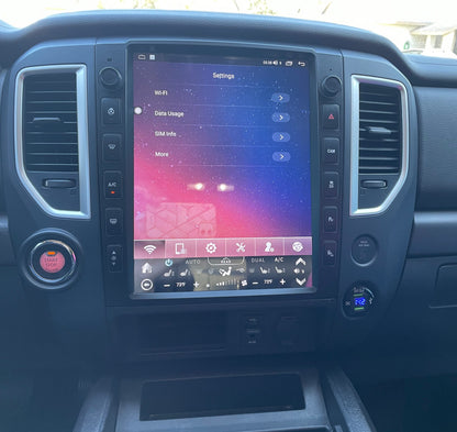[ New ] 13” Android 13 Vertical Screen Navigation Radio for Nissan Titan (XD) 2016 - 2019 | Phoenix Automotive