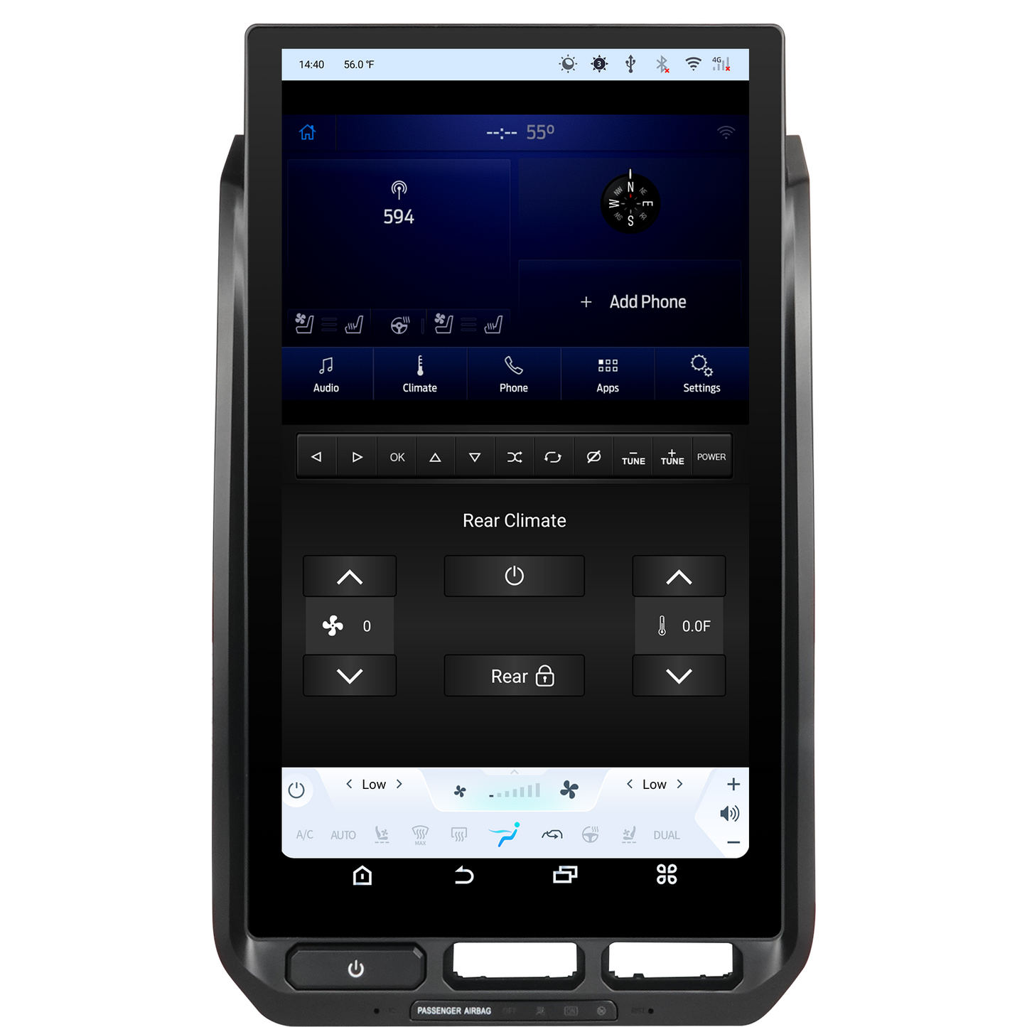 16” Android 13/14 Vertical Screen Navigation Radio for Ford F-150 F-250 F-350 F-450 F-550 2015-2020