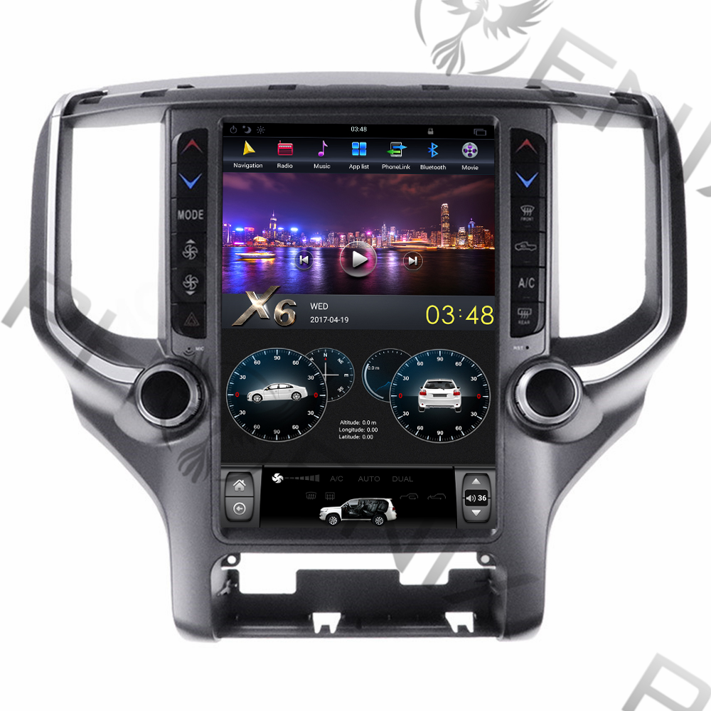 [Open box ] [ PX6 Six-core ] 12.1" Android 9 Fast boot Vertical Screen Navi Radio for Dodge Ram 2019- 2020