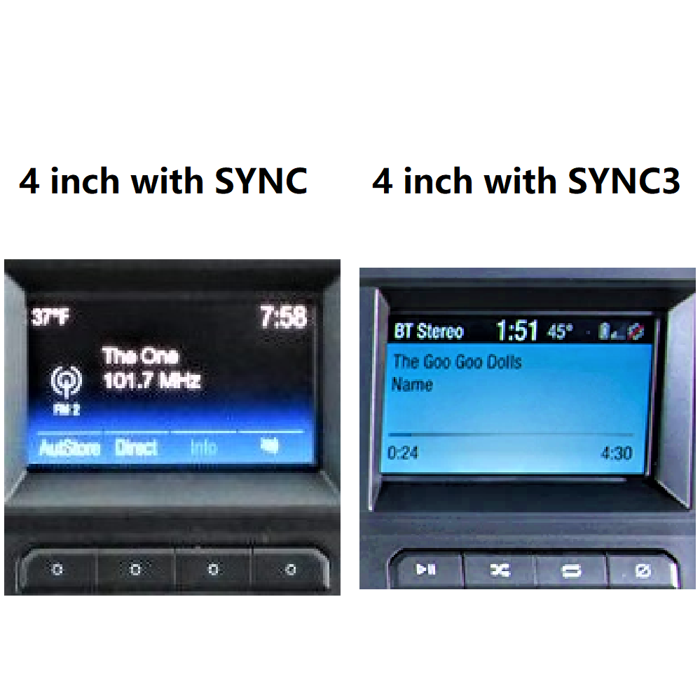 SYNC3 module 4.3 inch to 8 inch with touch control upgrade for Selected 2018 and later Ford Vehicles
