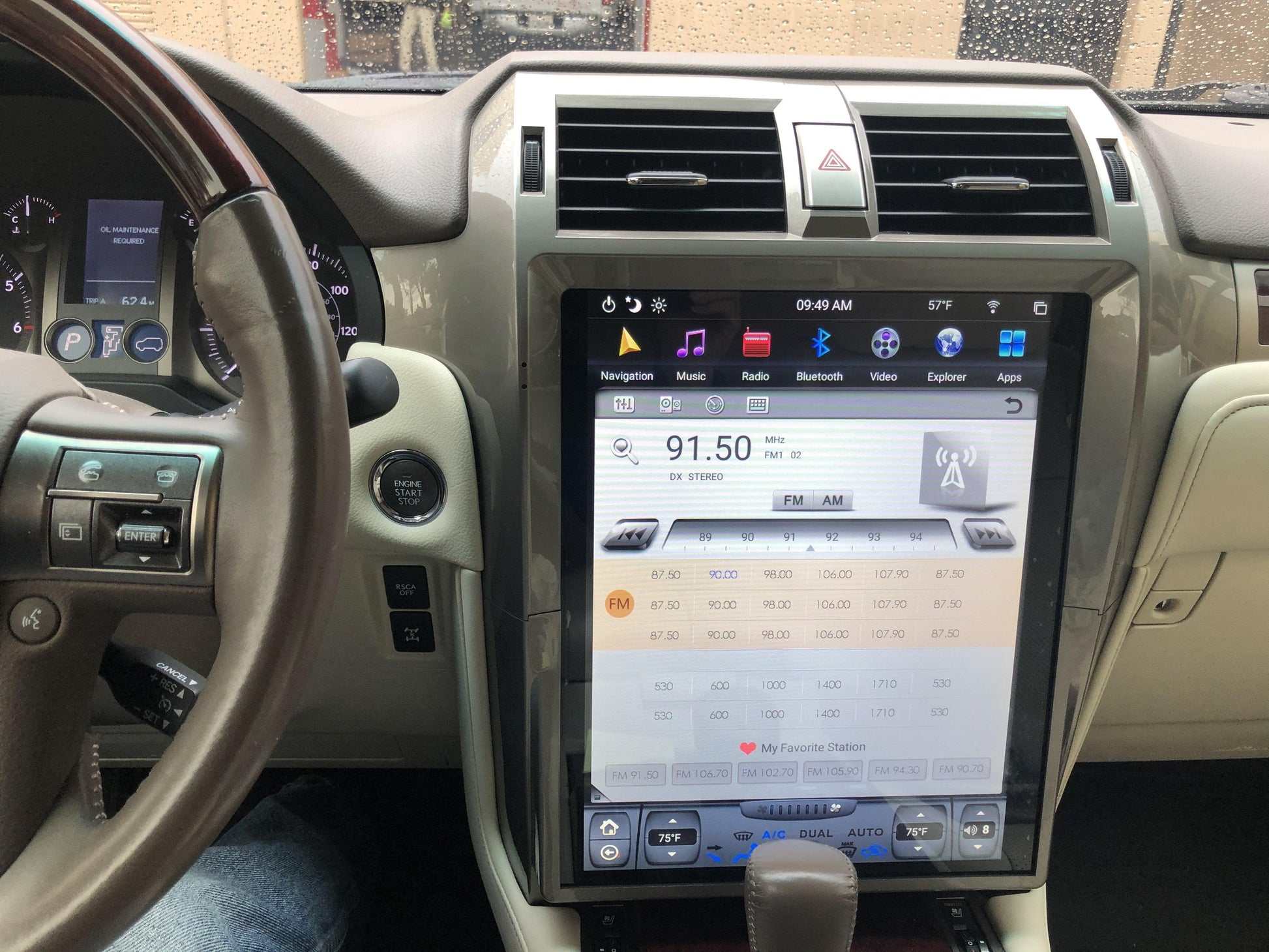 [Open-box] [PX6 Six-core] 15" Android 9.0 Fast boot Navigation Radio for Lexus GX 400/460 2010 - 2018