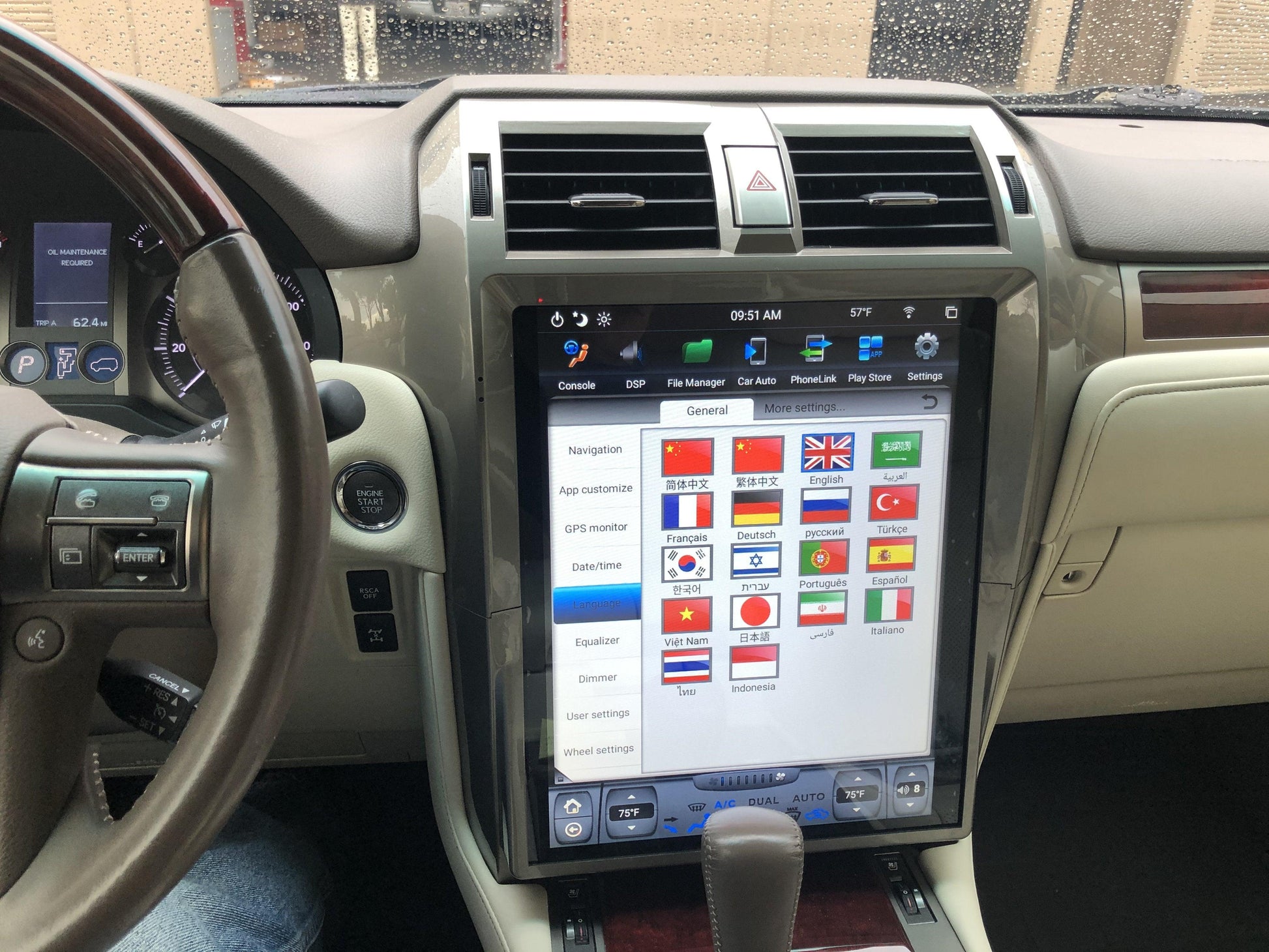 [Open-box] [PX6 Six-core] 15" Android 9.0 Fast boot Navigation Radio for Lexus GX 400/460 2010 - 2018