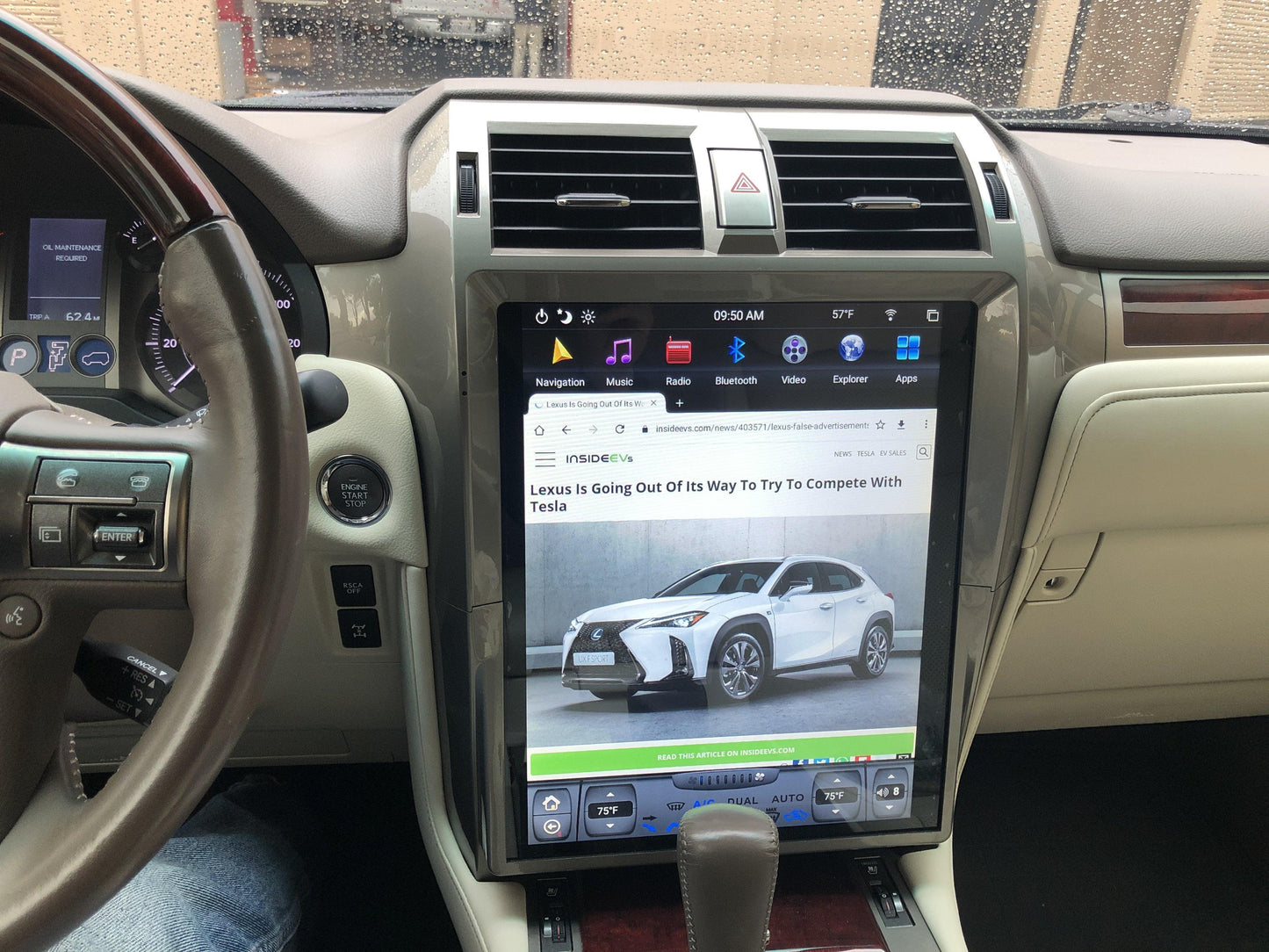 [Open-box] [PX6 Six-core] 15" Android 9.0 Fast boot Navigation Radio for Lexus GX 400/460 2010 - 2018