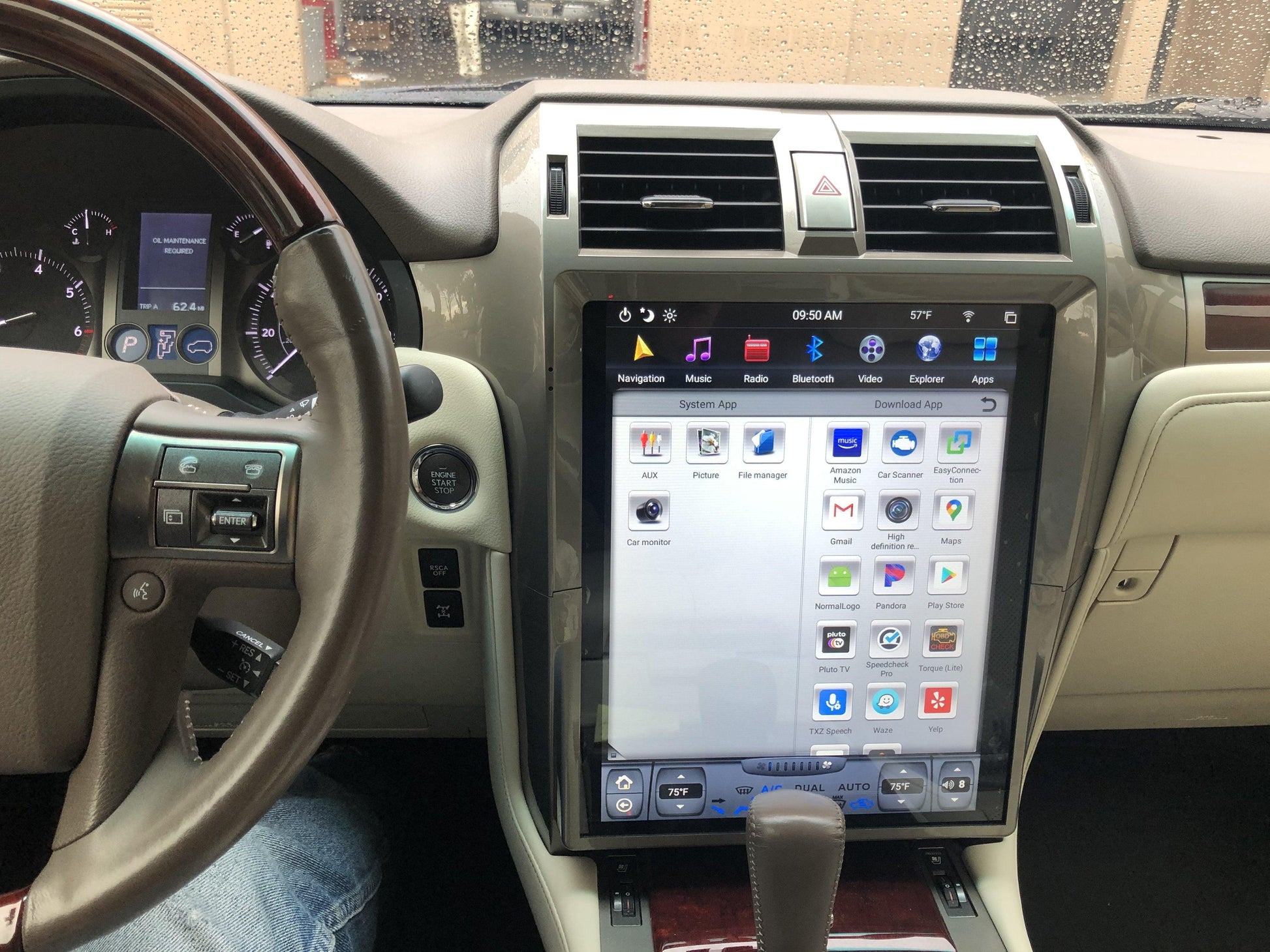 [Open-box] [PX6 Six-core] 15" Android 9.0 Fast boot Navigation Radio for Lexus GX 400/460 2010 - 2018