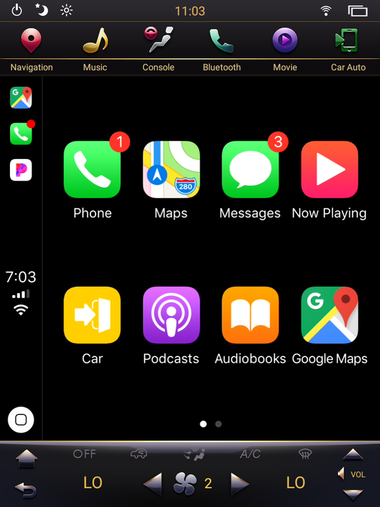Built-in CarPlay and Android Auto for PX6 Six-core vertical screen head units